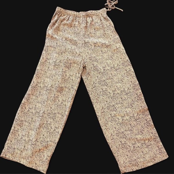 TANGY Collection 100% Mulberry Silk Leopard Print Wide-Leg Pants | Size XL