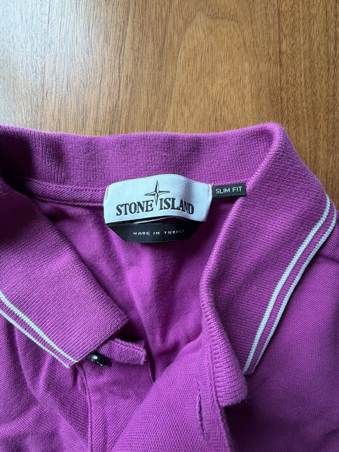Stone Island Slim Fit Polo Size XL Purple Compass Patch 3