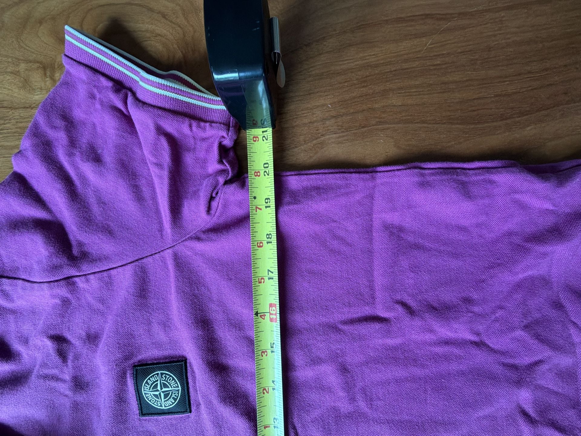Stone Island Slim Fit Polo Size XL Purple Compass Patch 6