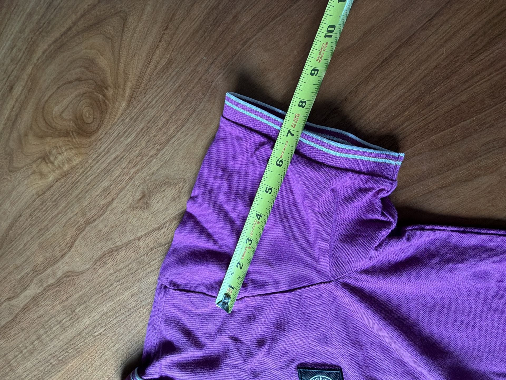 Stone Island Slim Fit Polo Size XL Purple Compass Patch 8