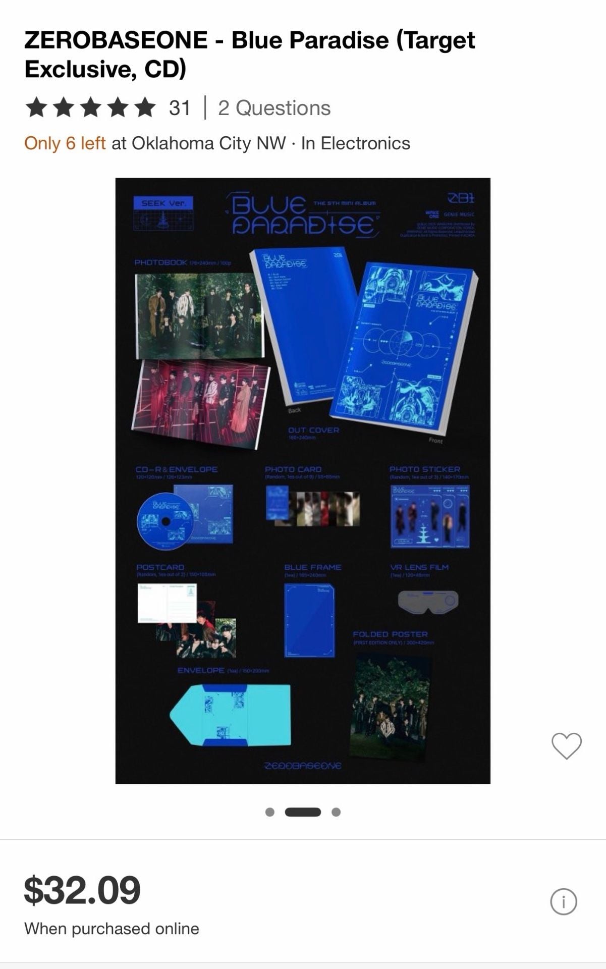 ZEROBASEONE - Blue Paradise (Target
Exclusive, CD) 6