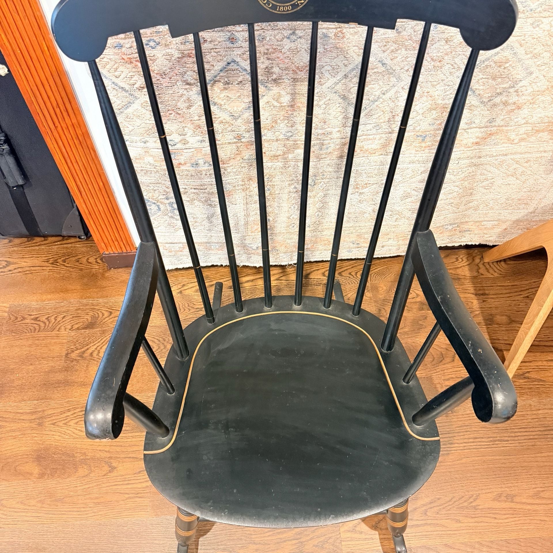 Vintage - University Of Michigan Standard Rocking Chair Black Gold 3