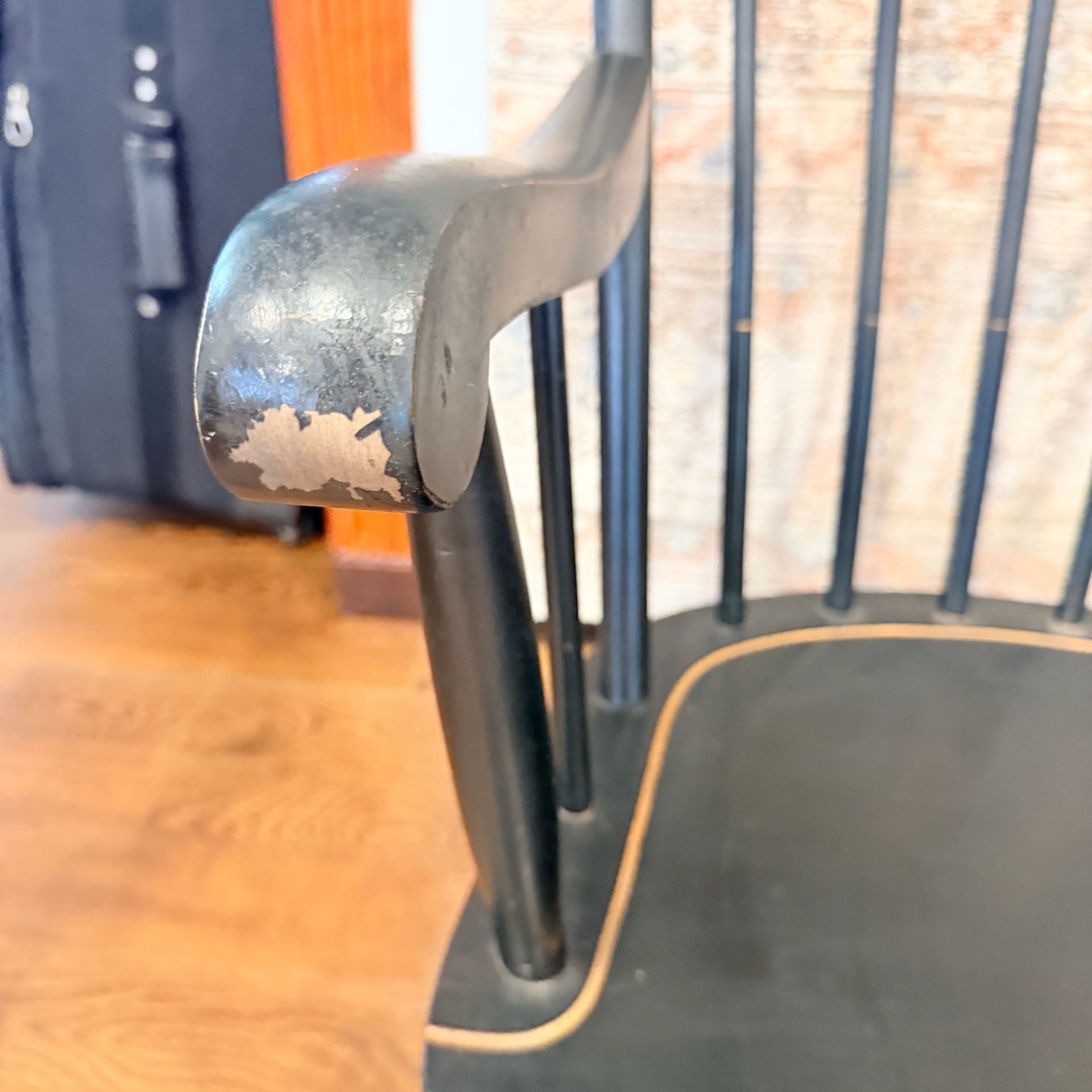 Vintage - University Of Michigan Standard Rocking Chair Black Gold 6