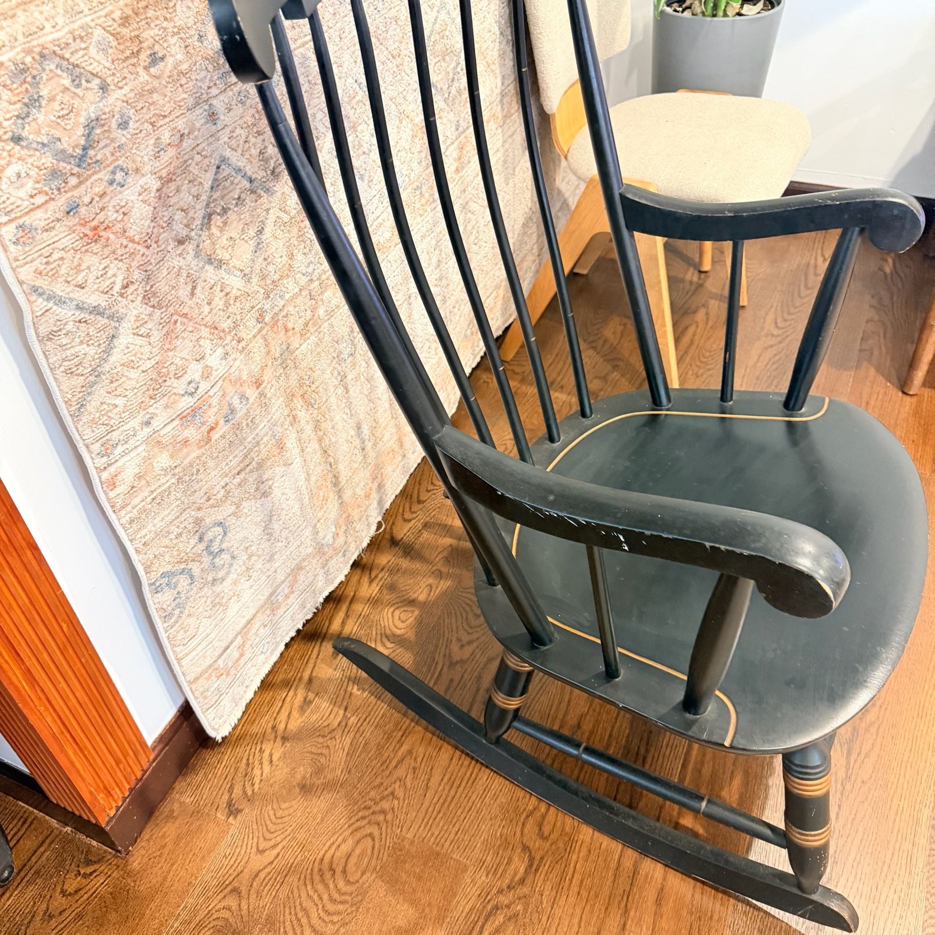 Vintage - University Of Michigan Standard Rocking Chair Black Gold 8