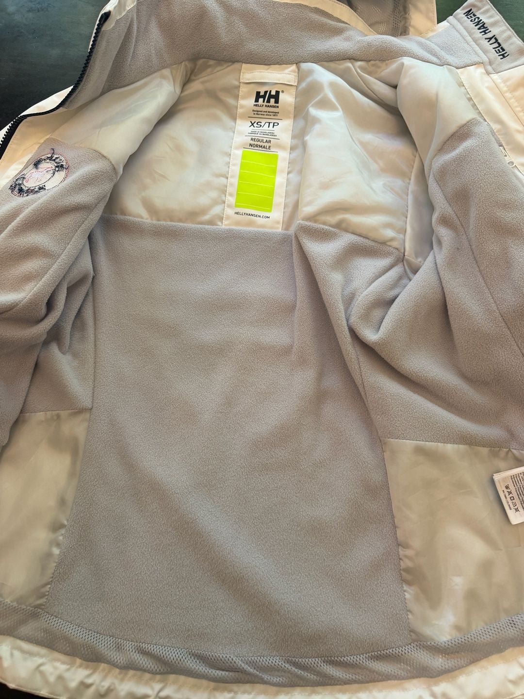 Helly Hansen Crew Hooded Midlayer Jacket Size XS/TP White Pink Pony Mackinac 7
