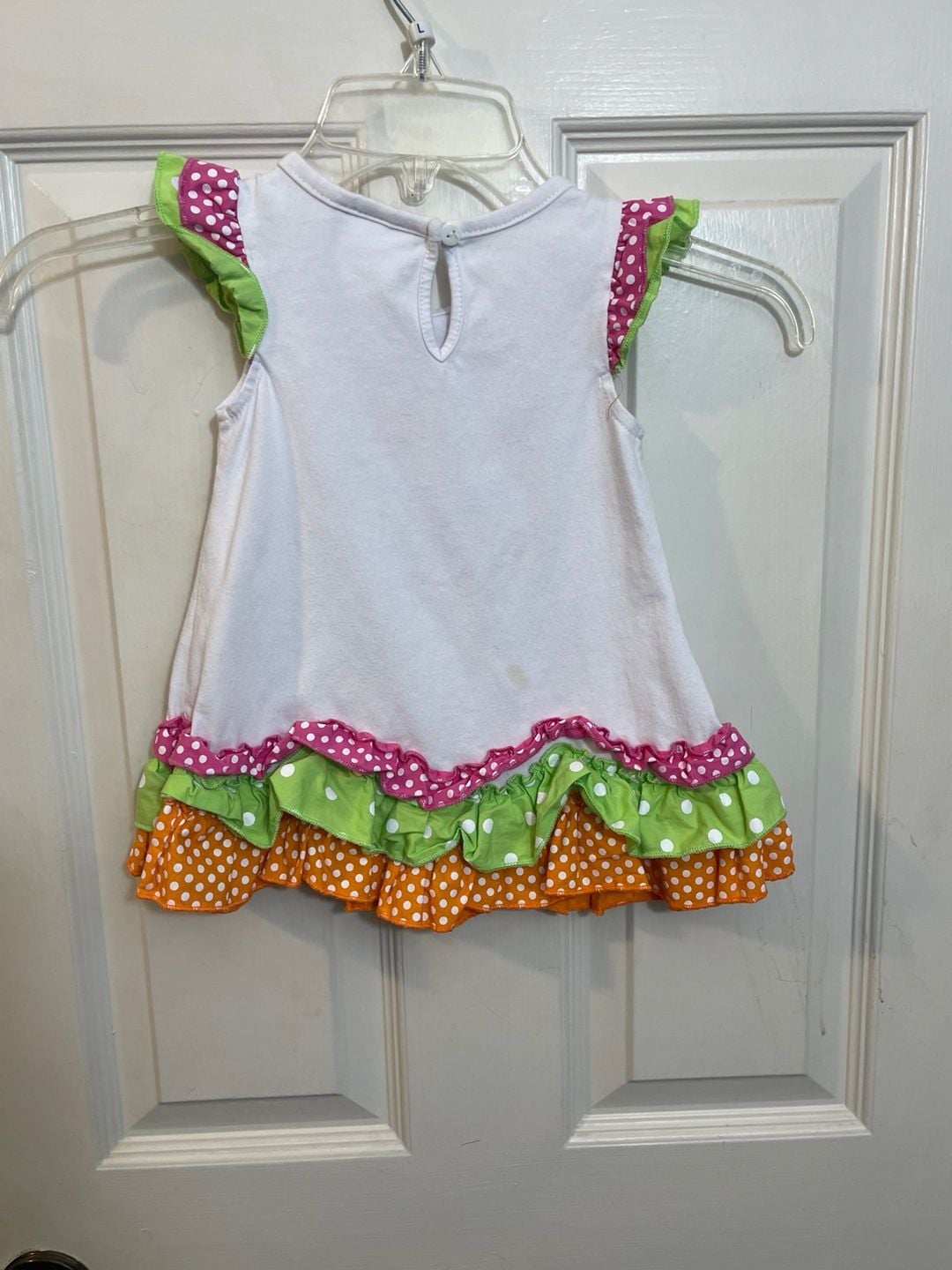 Rare Editions Easter Bunny Tunic Dress Size 2T Polka Dot Applique 3