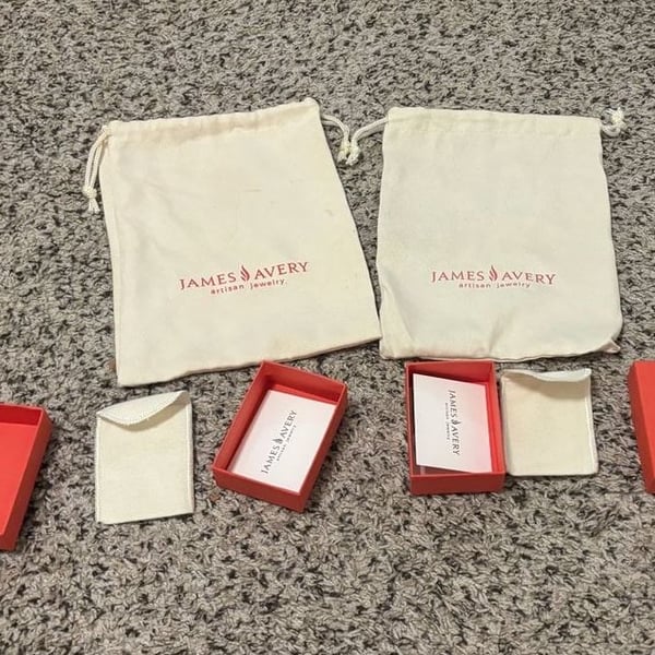James Avery Jewelry Gift Box and Dust Bag Lot