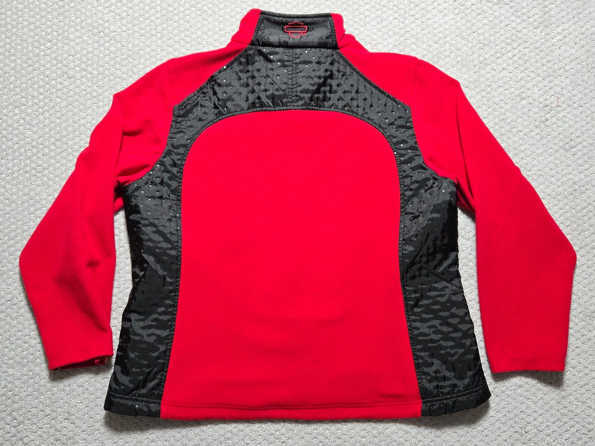 Harley Davidson Fleece Jacket Size 1W Red Black Full Zip 9