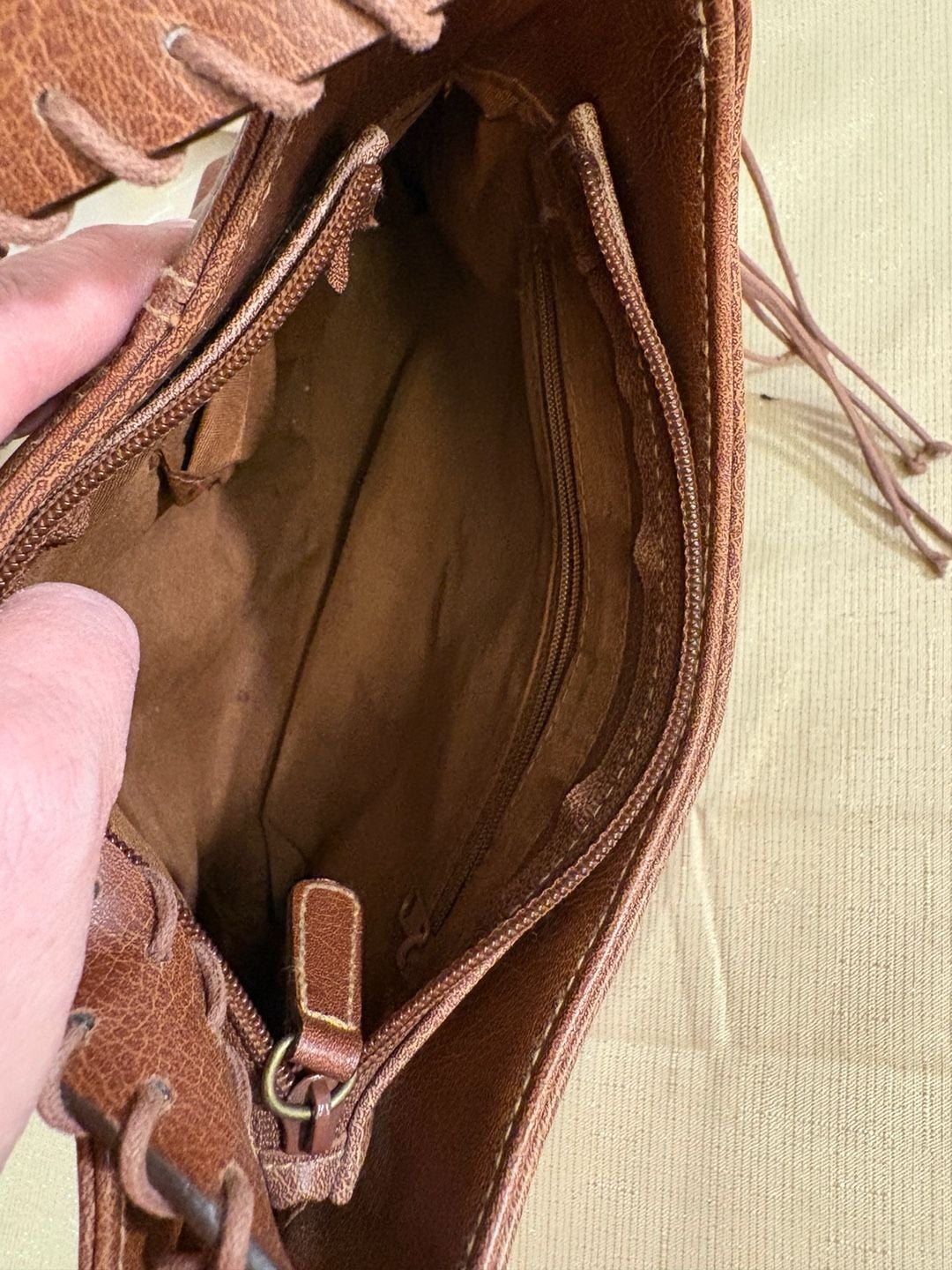 Brown Faux Leather Shoulder Bag 8
