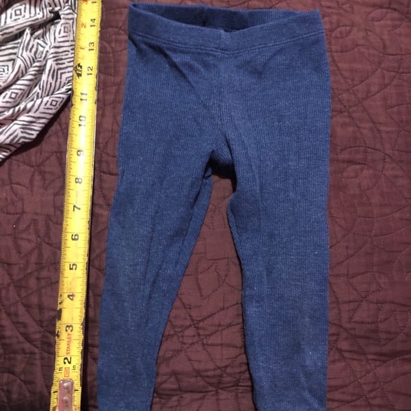 Garanimals Ribbed Leggings Size 12M Blue Lettuce Edge