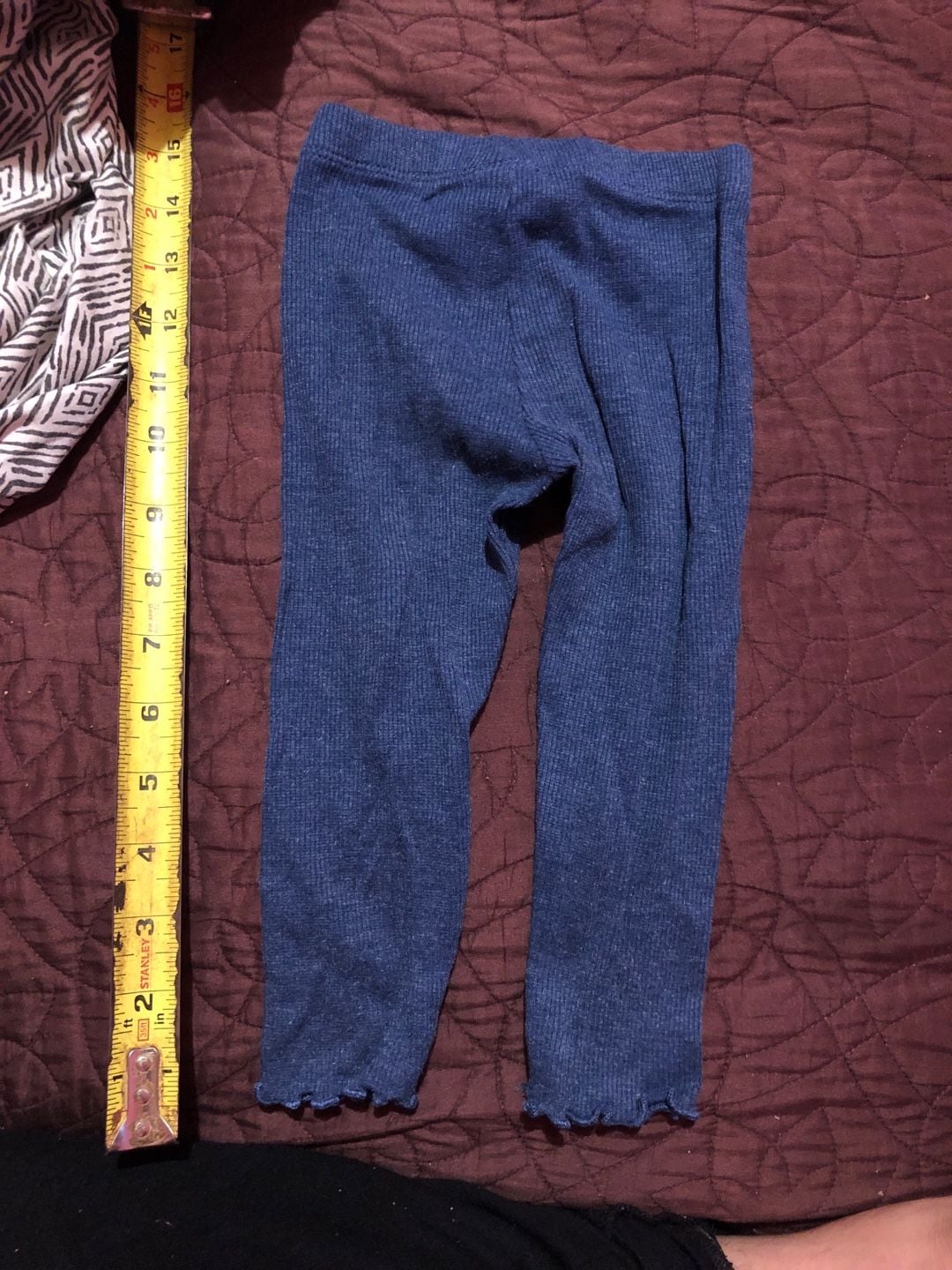 Garanimals Ribbed Leggings Size 12M Blue Lettuce Edge 3