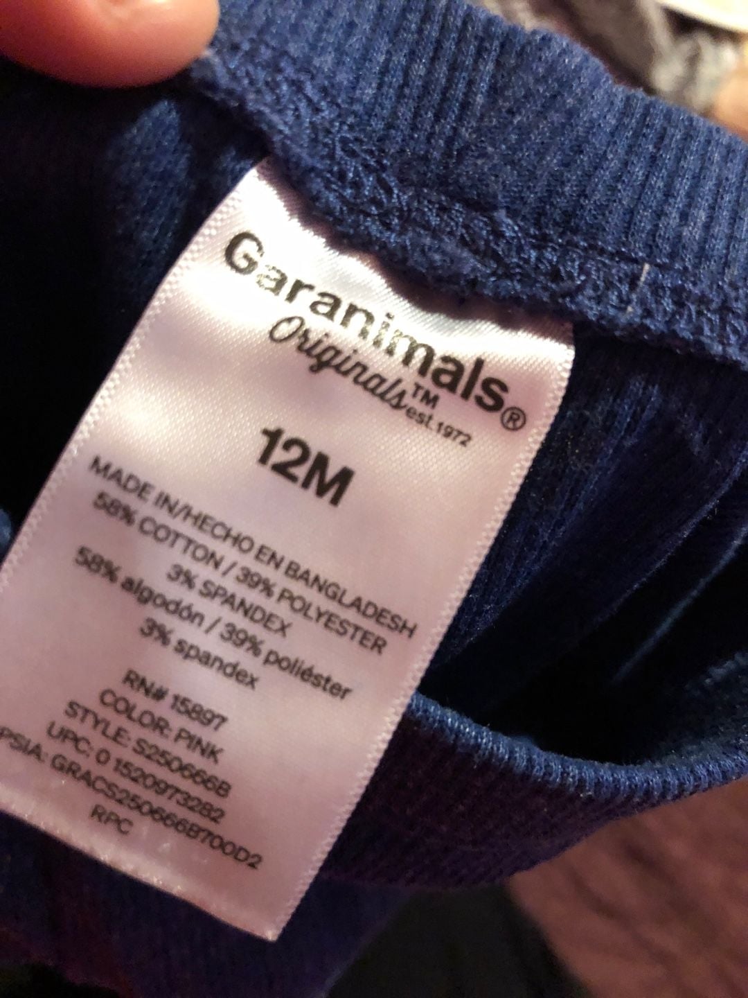 Garanimals Ribbed Leggings Size 12M Blue Lettuce Edge 4