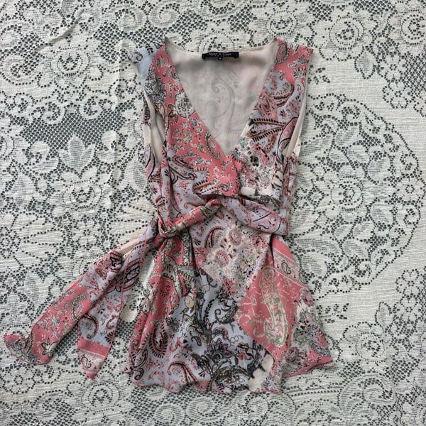 Fairycore y2k tie back top