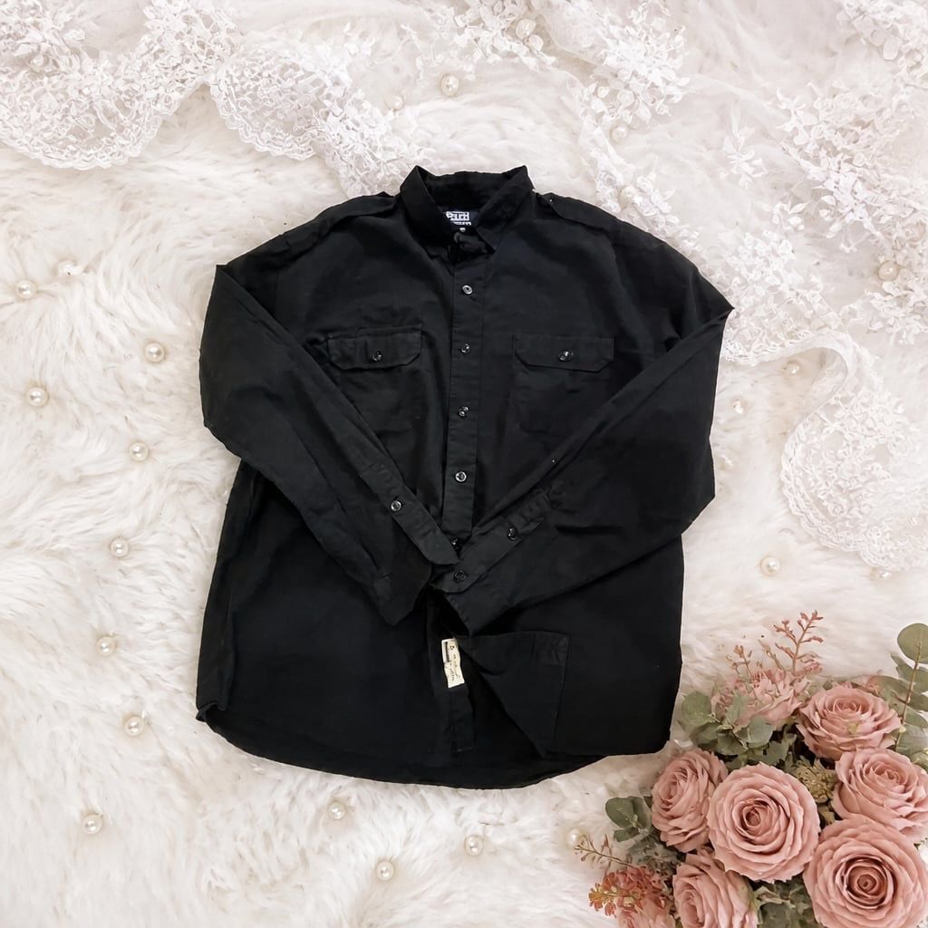 Polo by Ralph Lauren Classic Fit Long Sleeve Military Style Shirt with Epaulets 9
