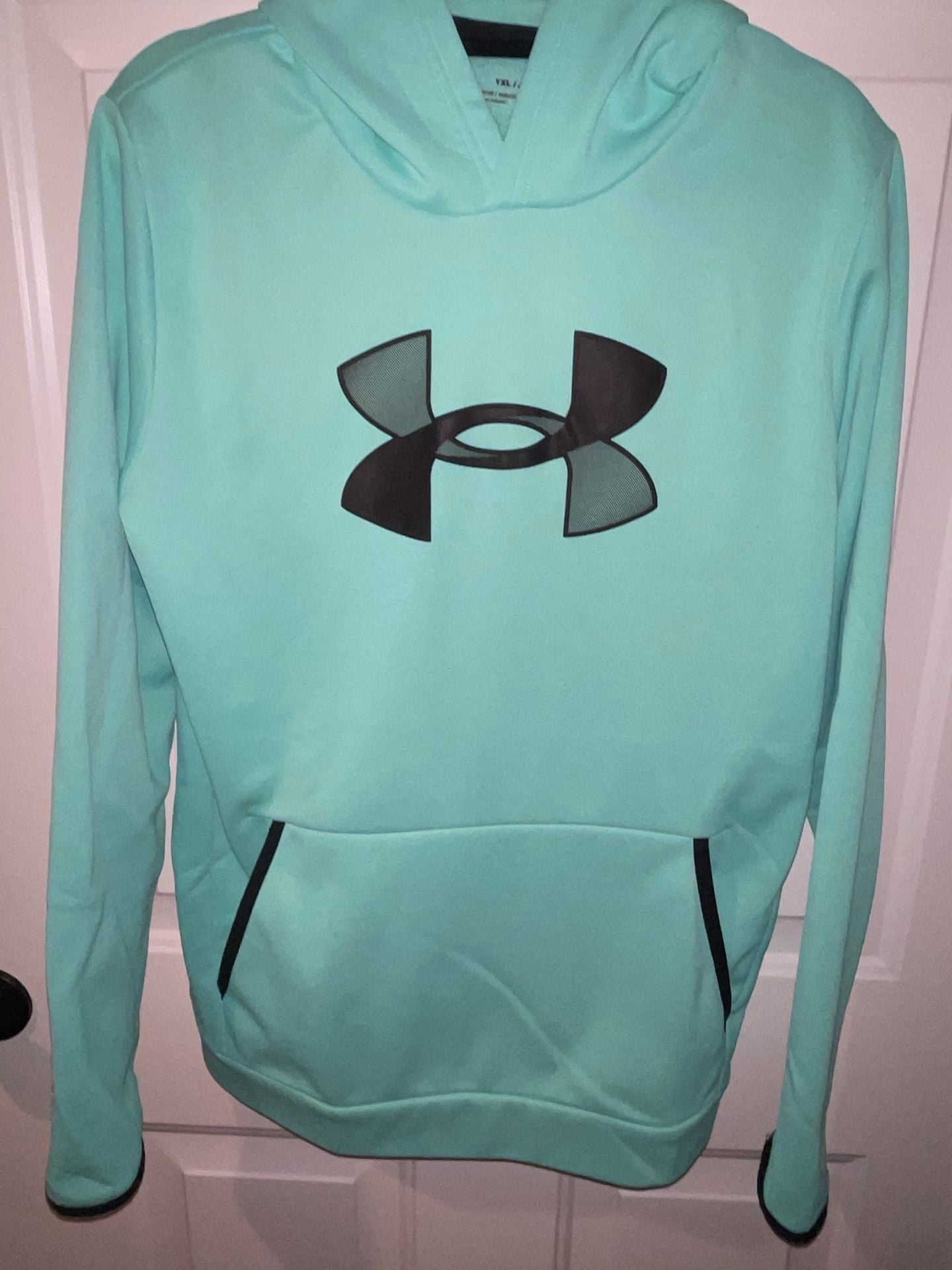 Under Armour Armour Fleece Hoodie Size YXL Aqua Blue 2