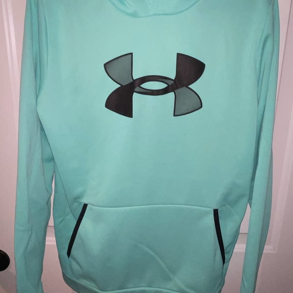 Under Armour Armour Fleece Hoodie Size YXL Aqua Blue