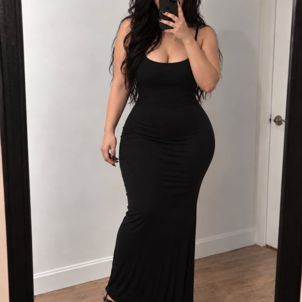 Halara Ribbed Maxi Dress Size L Black Camisole Long Slip Dress