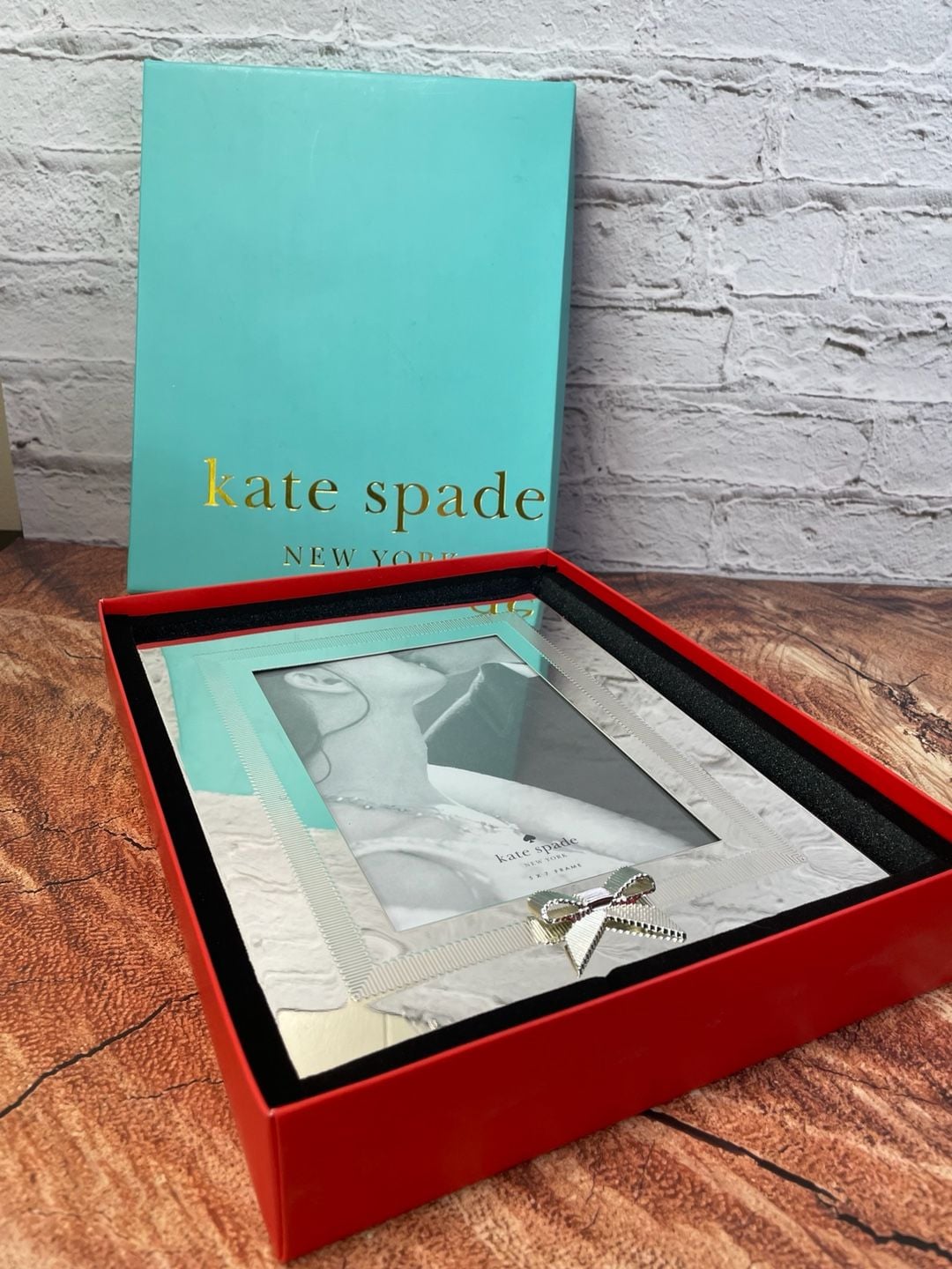 Kate Spade New York Take The Cake 5x7 Frame Silver Bow 1
