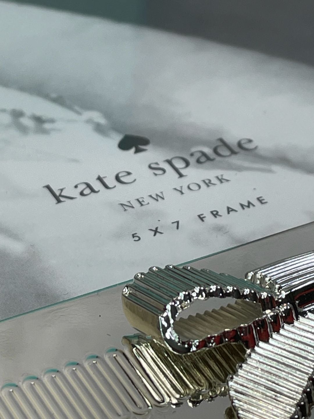 Kate Spade New York Take The Cake 5x7 Frame Silver Bow 3