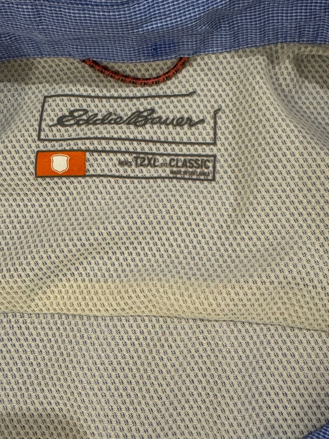 Eddie Bauer Short Sleeve Fishing Shirt T2XL Classic Blue 4