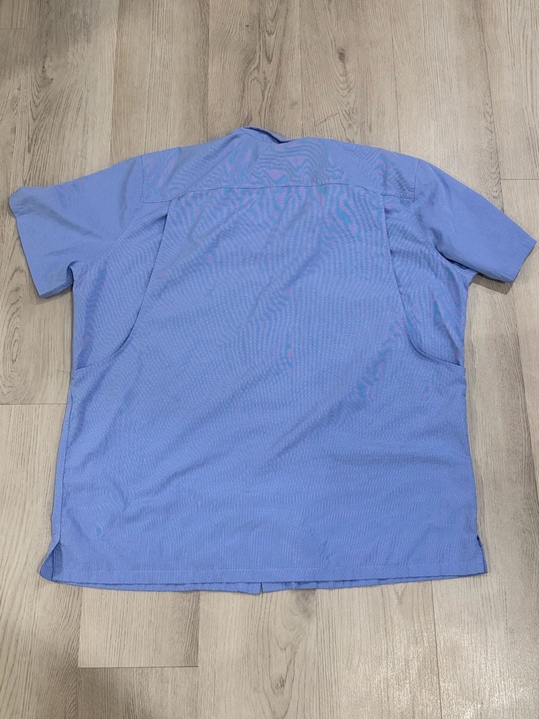 Eddie Bauer Short Sleeve Fishing Shirt T2XL Classic Blue 7