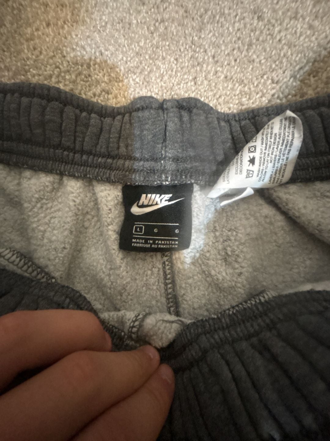 Nike JDI Fleece Shorts Size L Gray Just Do It 4