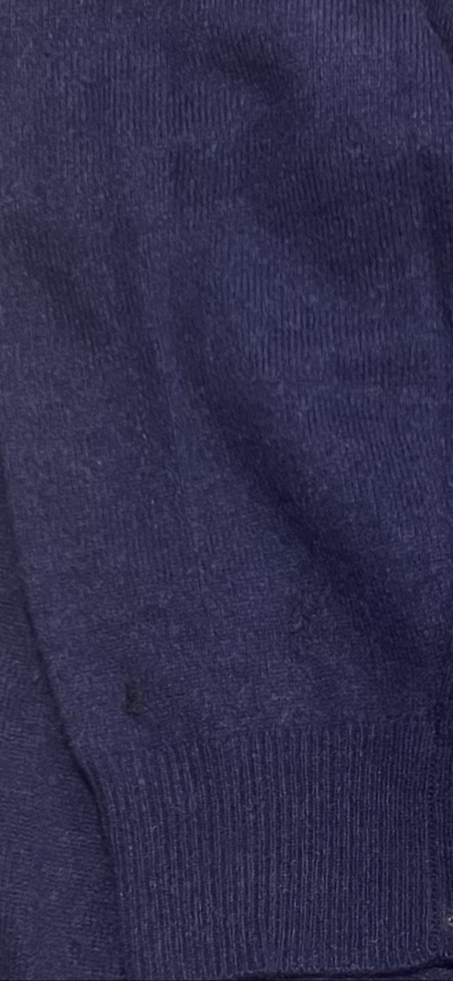 Daniel Bishop V-Neck Sweater Size L Blue 100% Cashmere Pullover 8