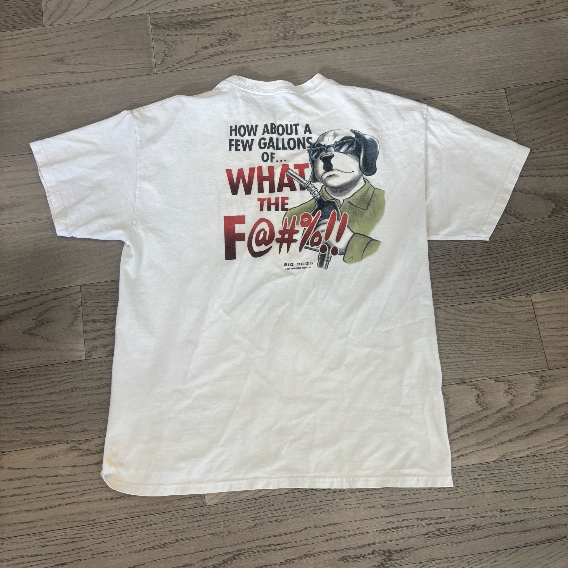 Big Dogs Gas Pump Graphic T-Shirt Size L White 3