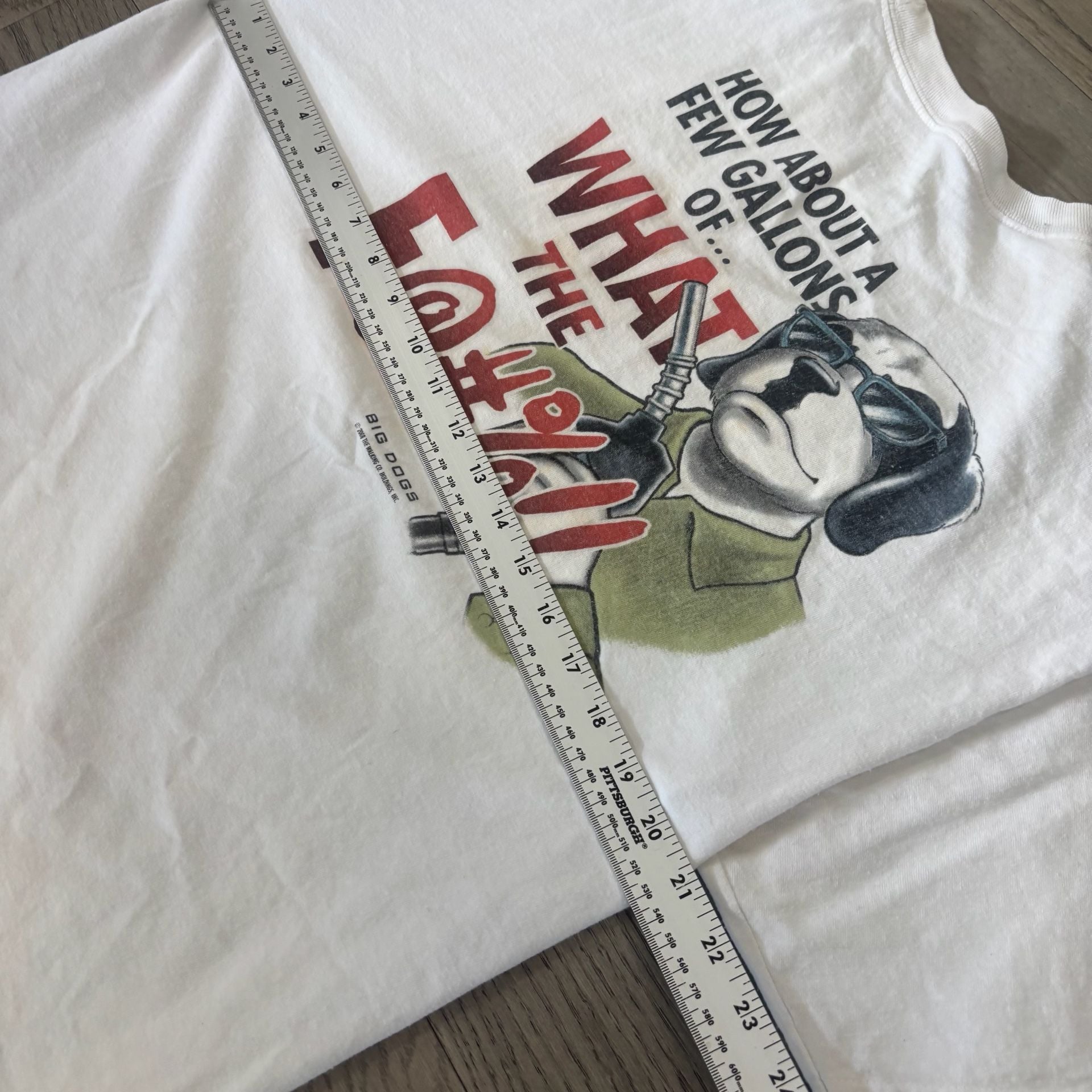 Big Dogs Gas Pump Graphic T-Shirt Size L White 7