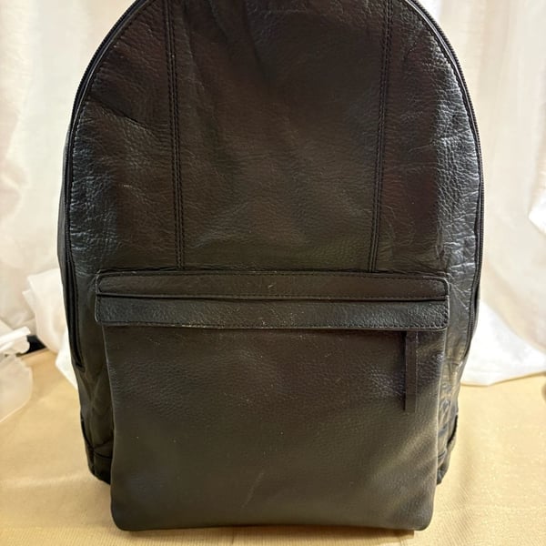 Cole Haan Black Leather Backpack