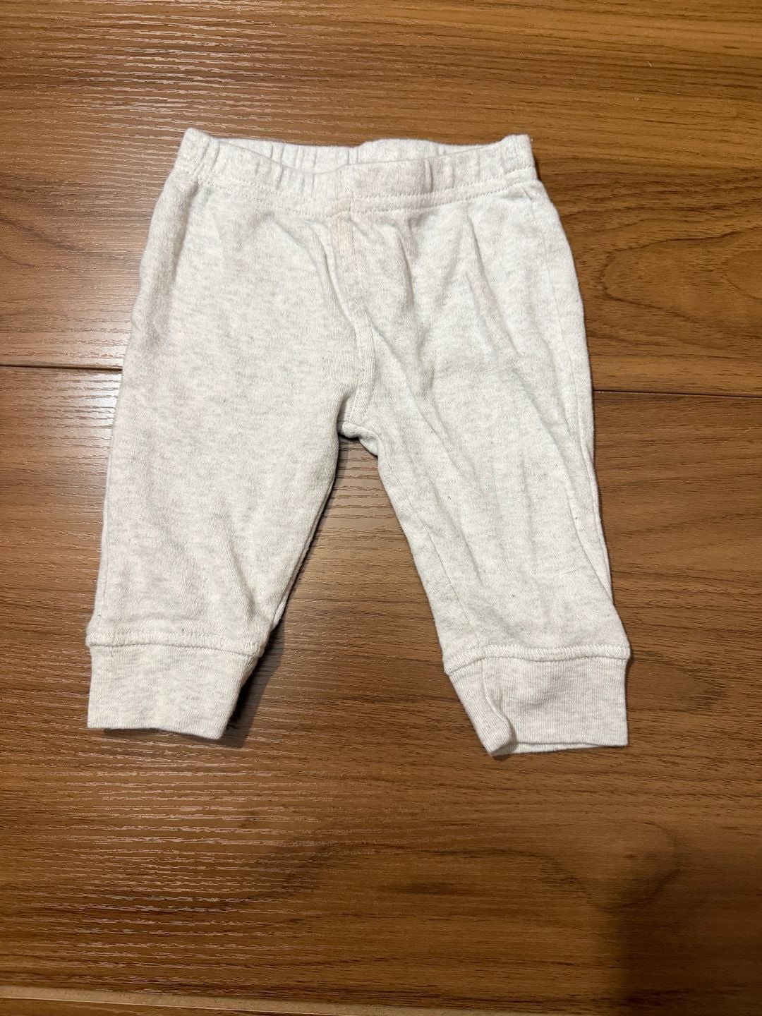 Touched by Nature Organic Cotton Pants Size 0-3M Heather Gray Oatmeal 2
