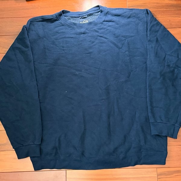 Pluma Outdoors Sweatshirt Size XL Navy Blue Blank Crewneck Pullover