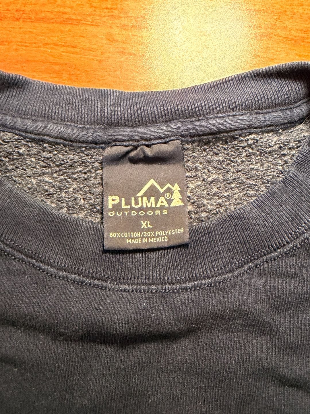 Pluma Outdoors Sweatshirt Size XL Navy Blue Blank Crewneck Pullover 4