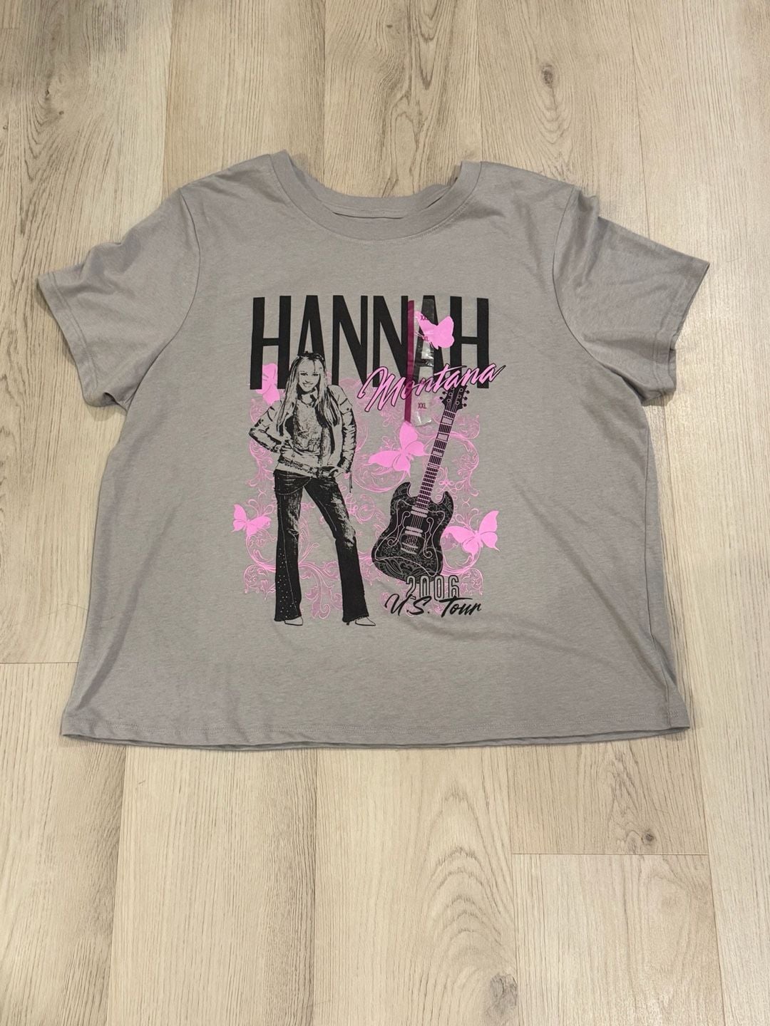 Disney Hannah Montana 2006 US Tour T-Shirt Size XXL Gray 2