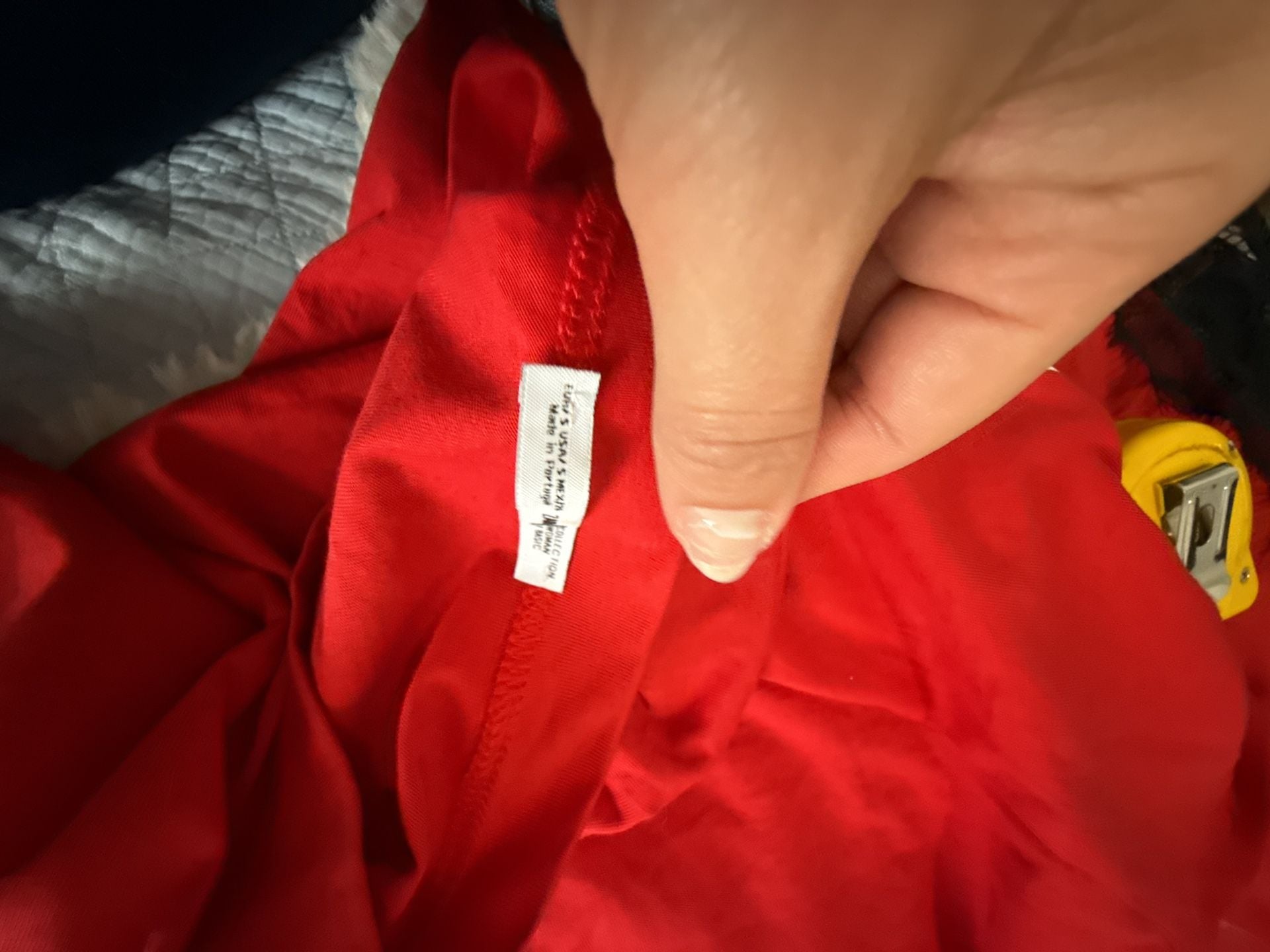 Zara Talent Inside Graphic T-Shirt Red Lace Hem looks like medium 7
