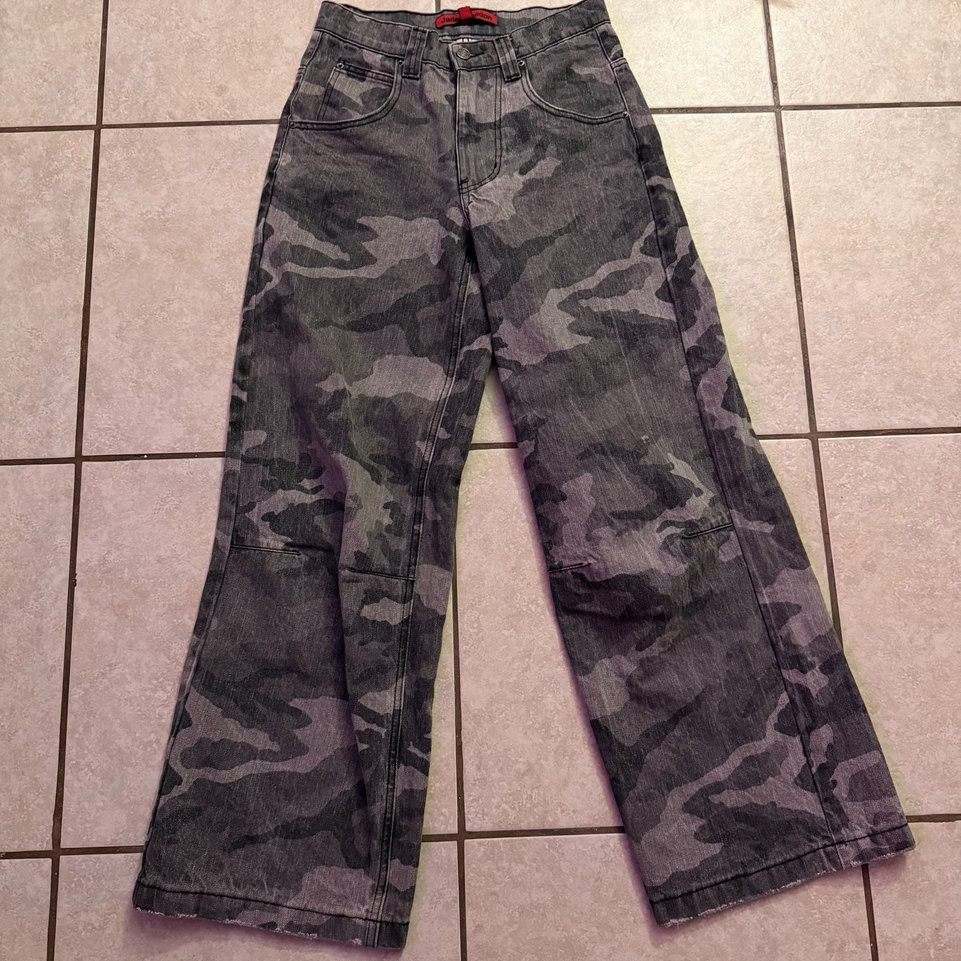 Jaded London Trooper Camo Cargo Pants Size 26 Grey Black 2