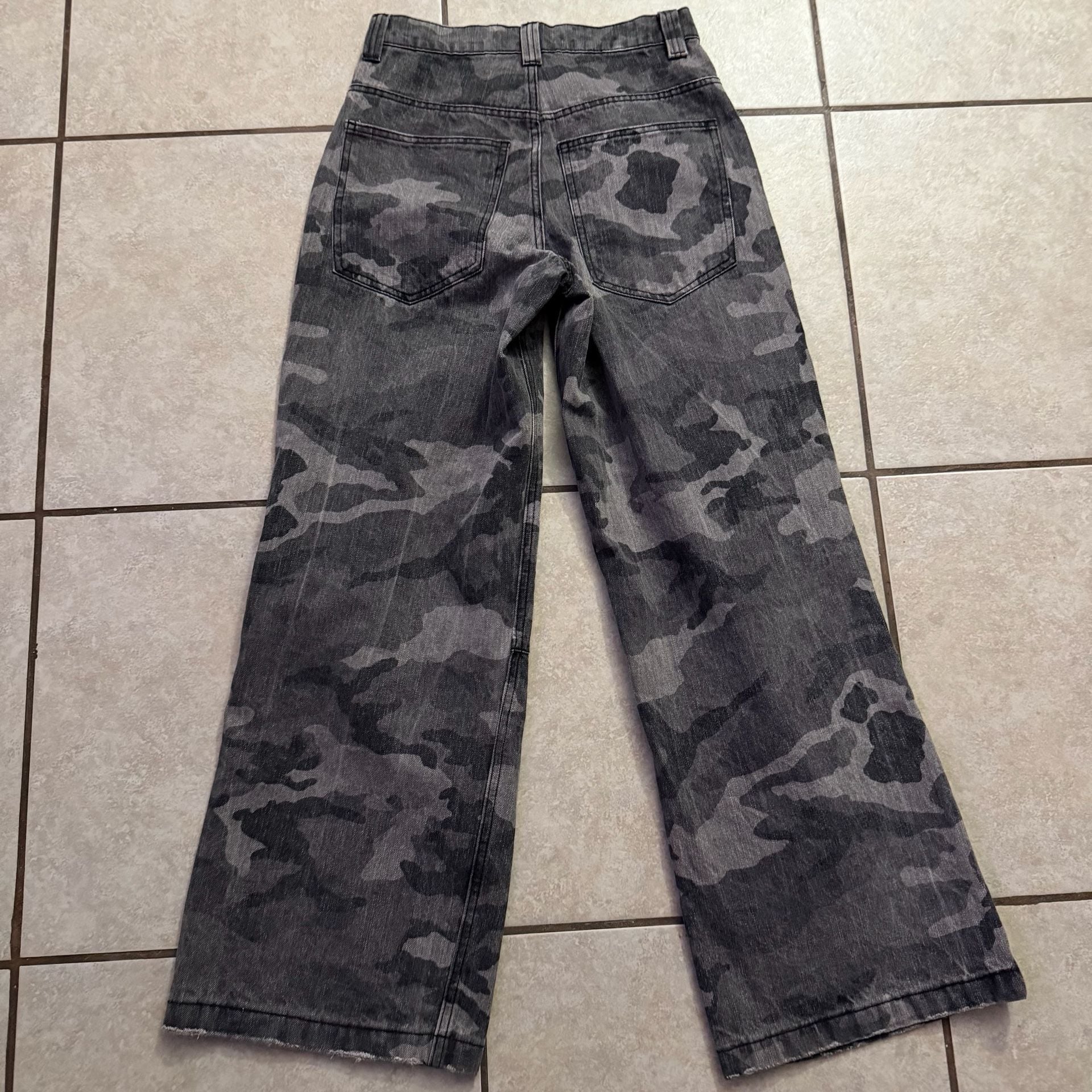Jaded London Trooper Camo Cargo Pants Size 26 Grey Black 3