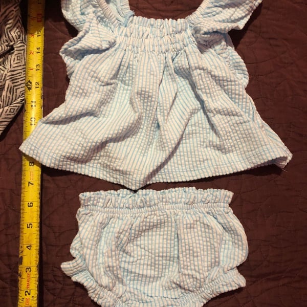 Garanimals Flutter Top and Bloomer Set Size 12M Blue
