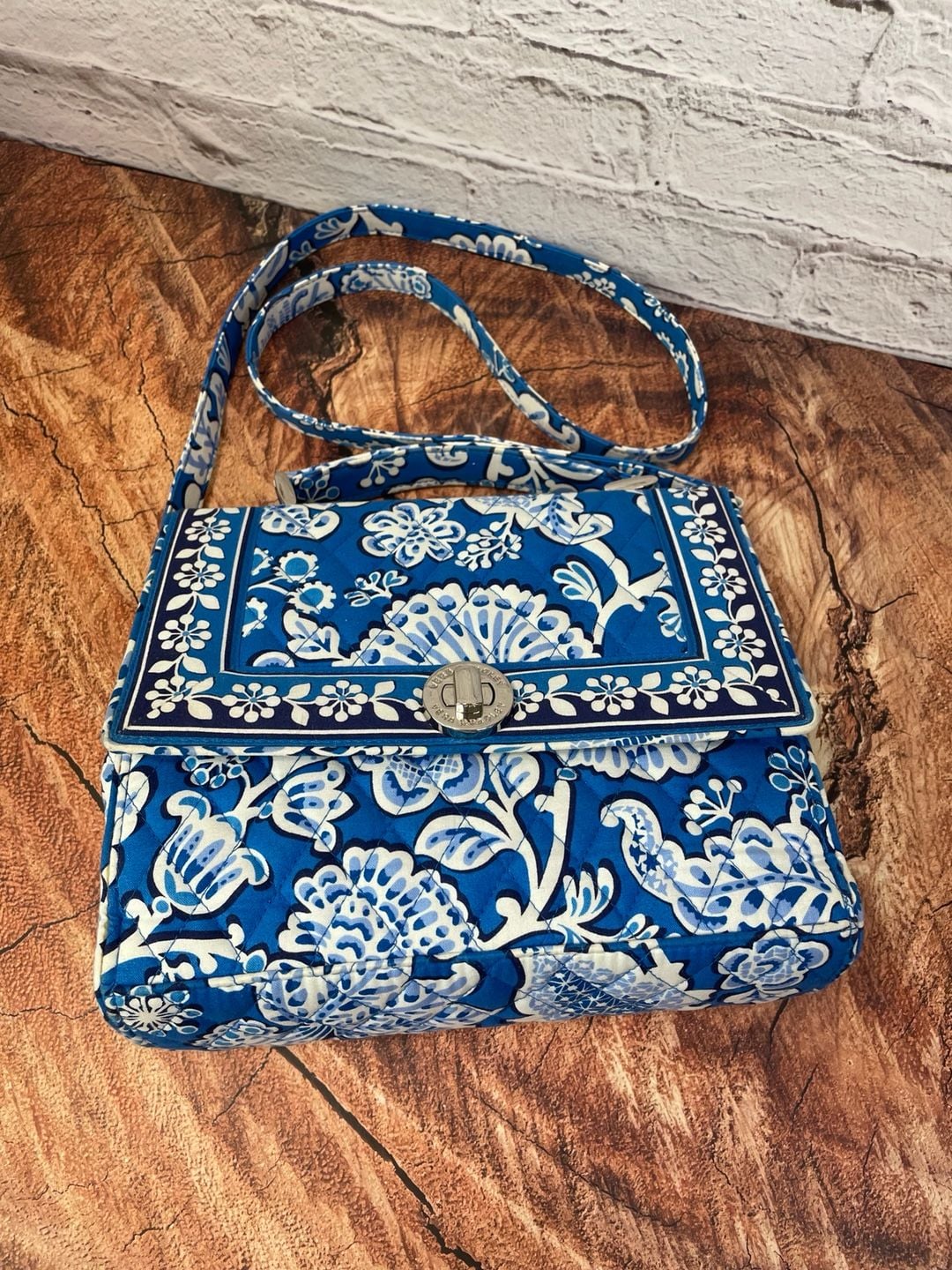 Vera Bradley Blue Lagoon Quilted Cotton Crossbody Bag 2