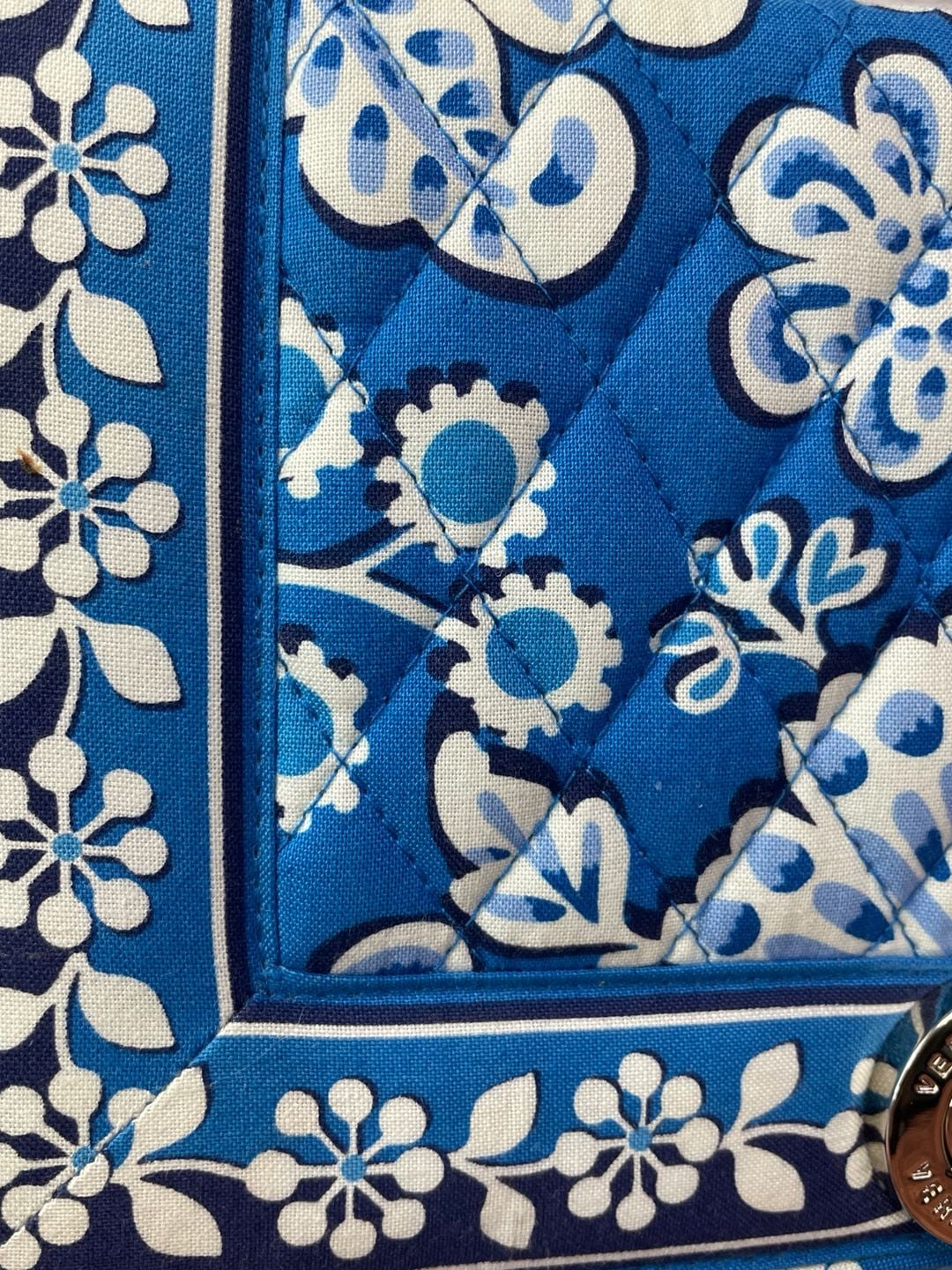 Vera Bradley Blue Lagoon Quilted Cotton Crossbody Bag 5
