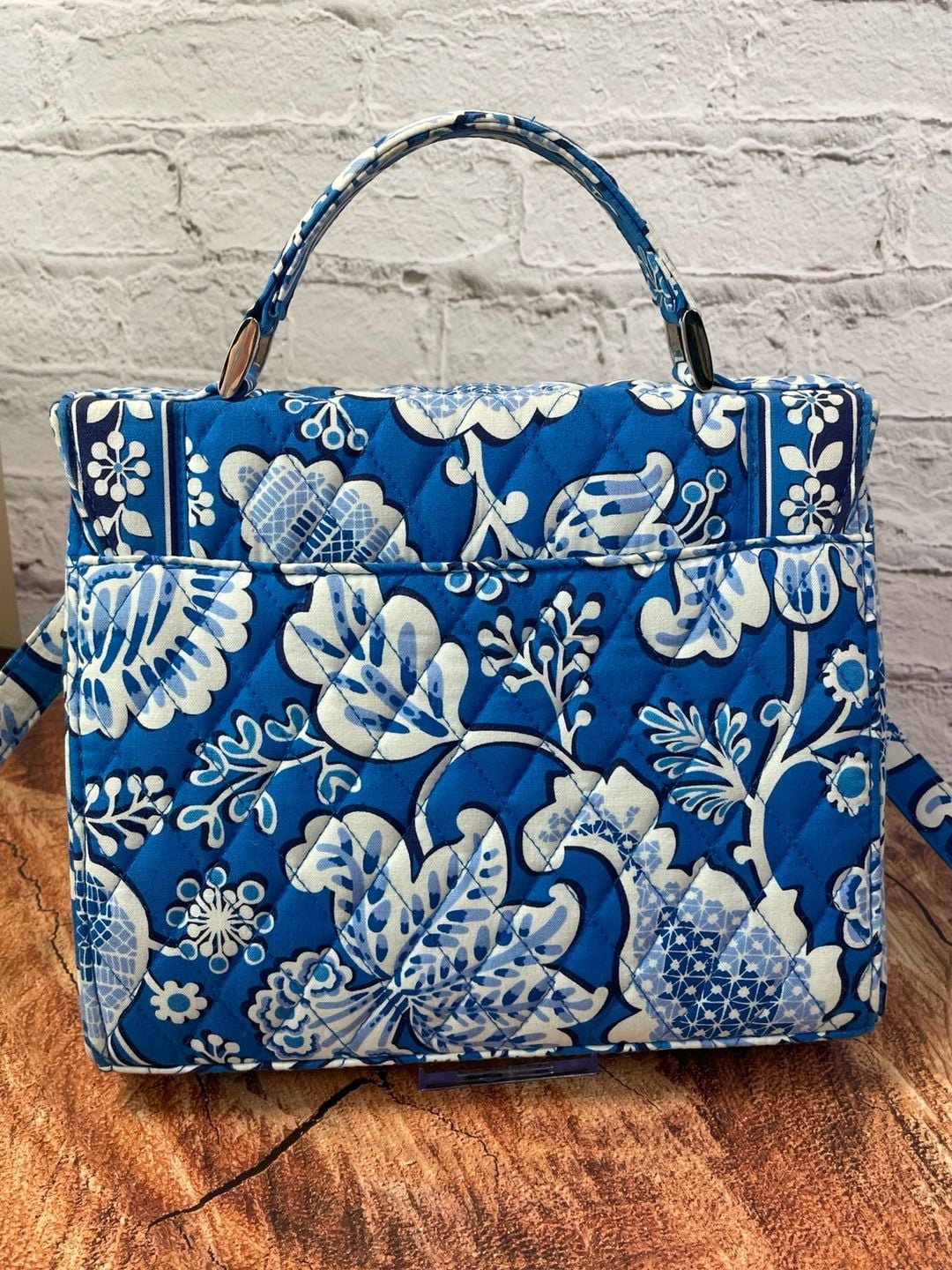 Vera Bradley Blue Lagoon Quilted Cotton Crossbody Bag 8