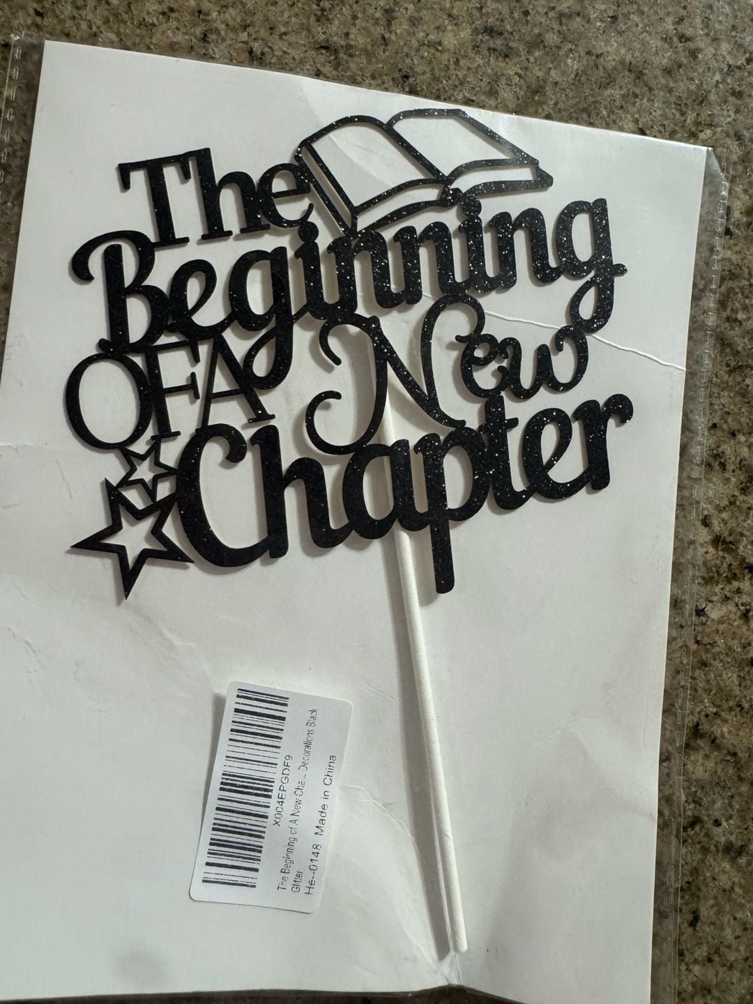 The Beginning Of A New Chapter Cake Topper Graduation Retirement Life Milestone 1