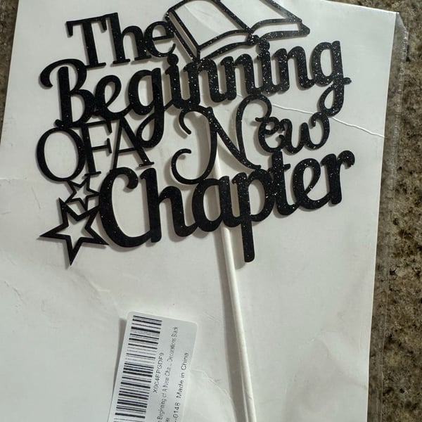 The Beginning Of A New Chapter Cake Topper Graduation Retirement Life Milestone