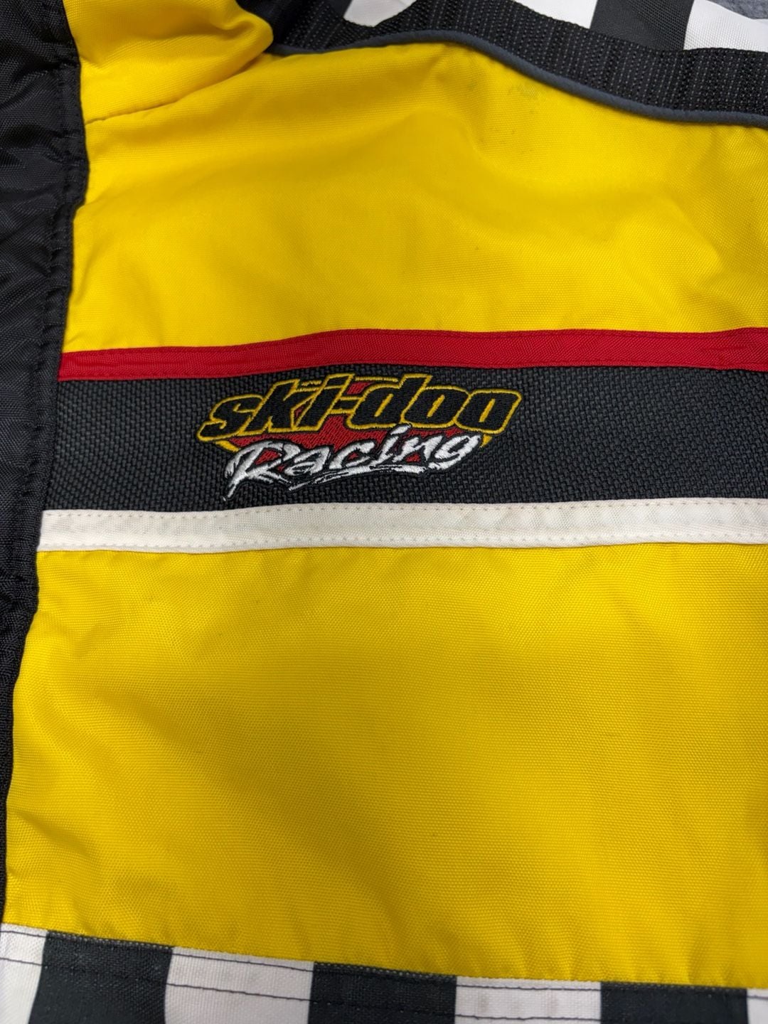 Vintage Ski-Doo Bombardier X-Zone Jacket XL Racing Checkered Snowmobile 90s-BRAP 11