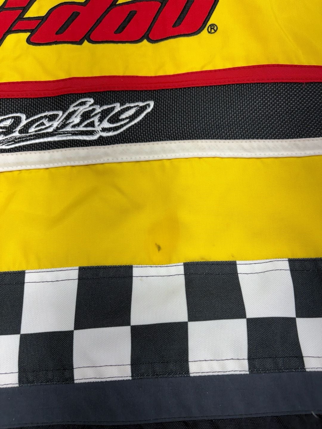 Vintage Ski-Doo Bombardier X-Zone Jacket XL Racing Checkered Snowmobile 90s-BRAP 20