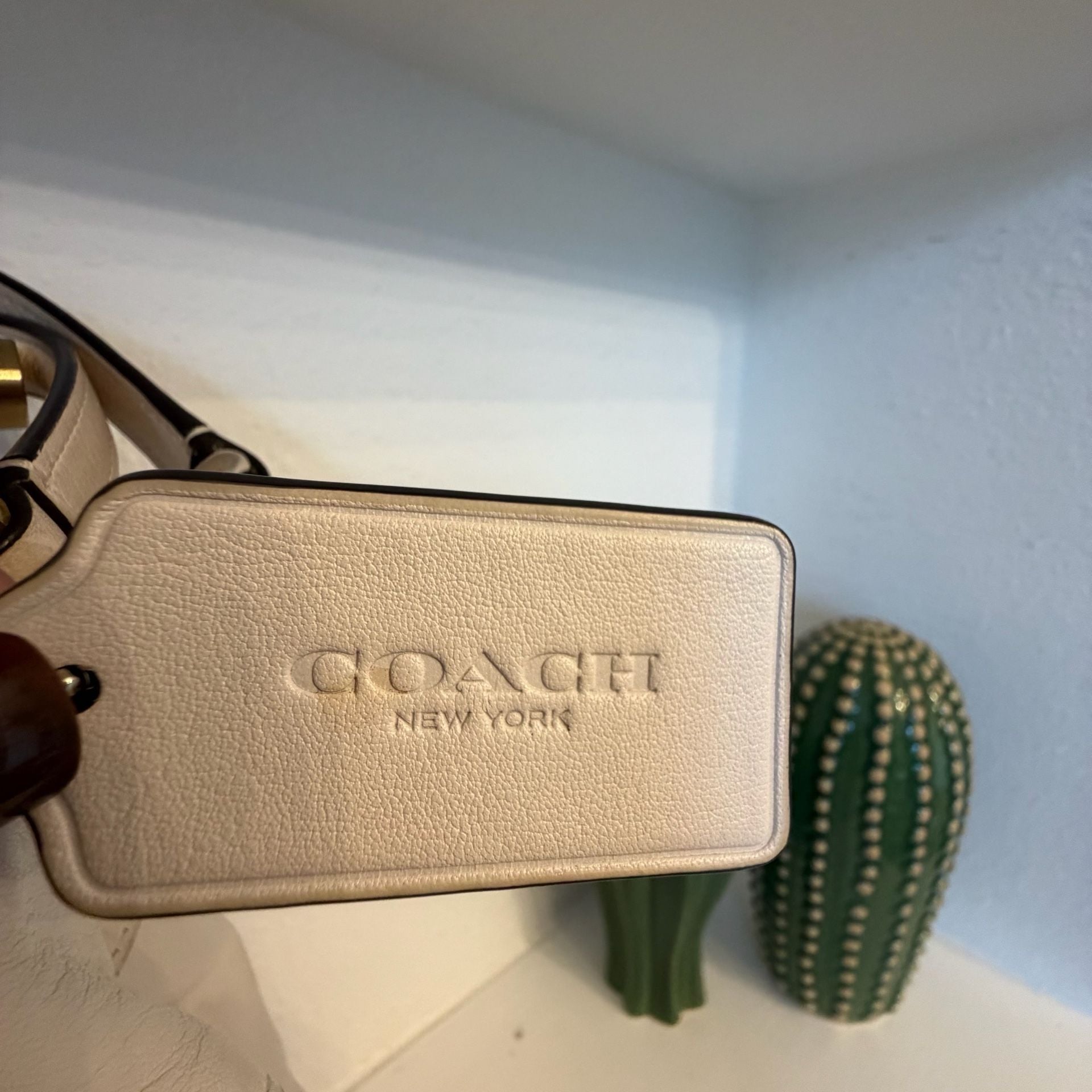 Coach Lexy Signature Jacquard And Leather Shoulder Bag Beige Ivory 4