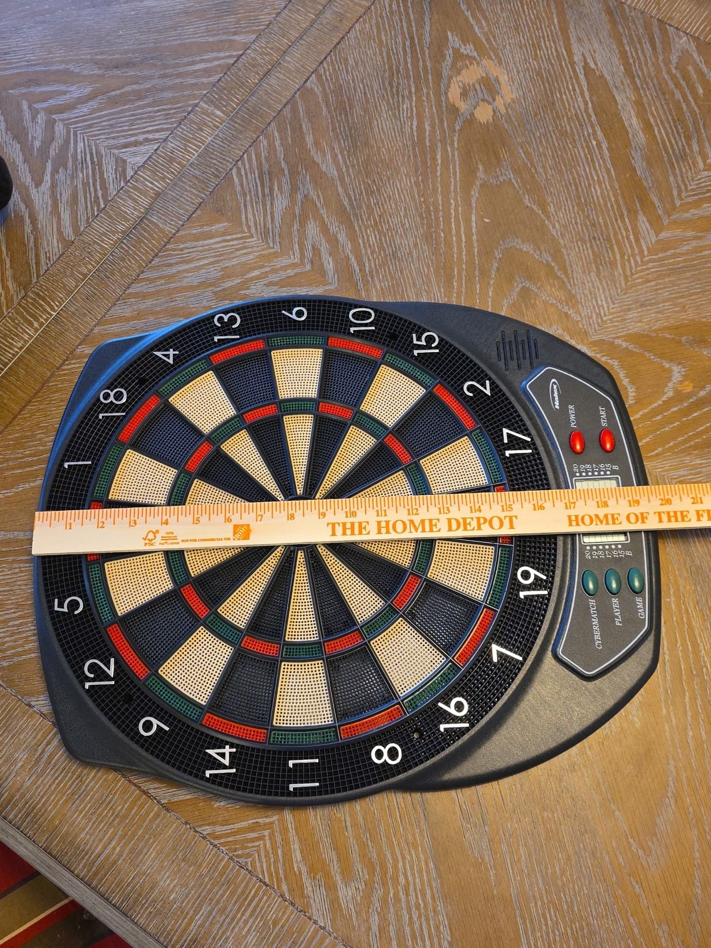 Zeta Electronic Dartboard for Recreational Play, Six Dart Set - .com, 3