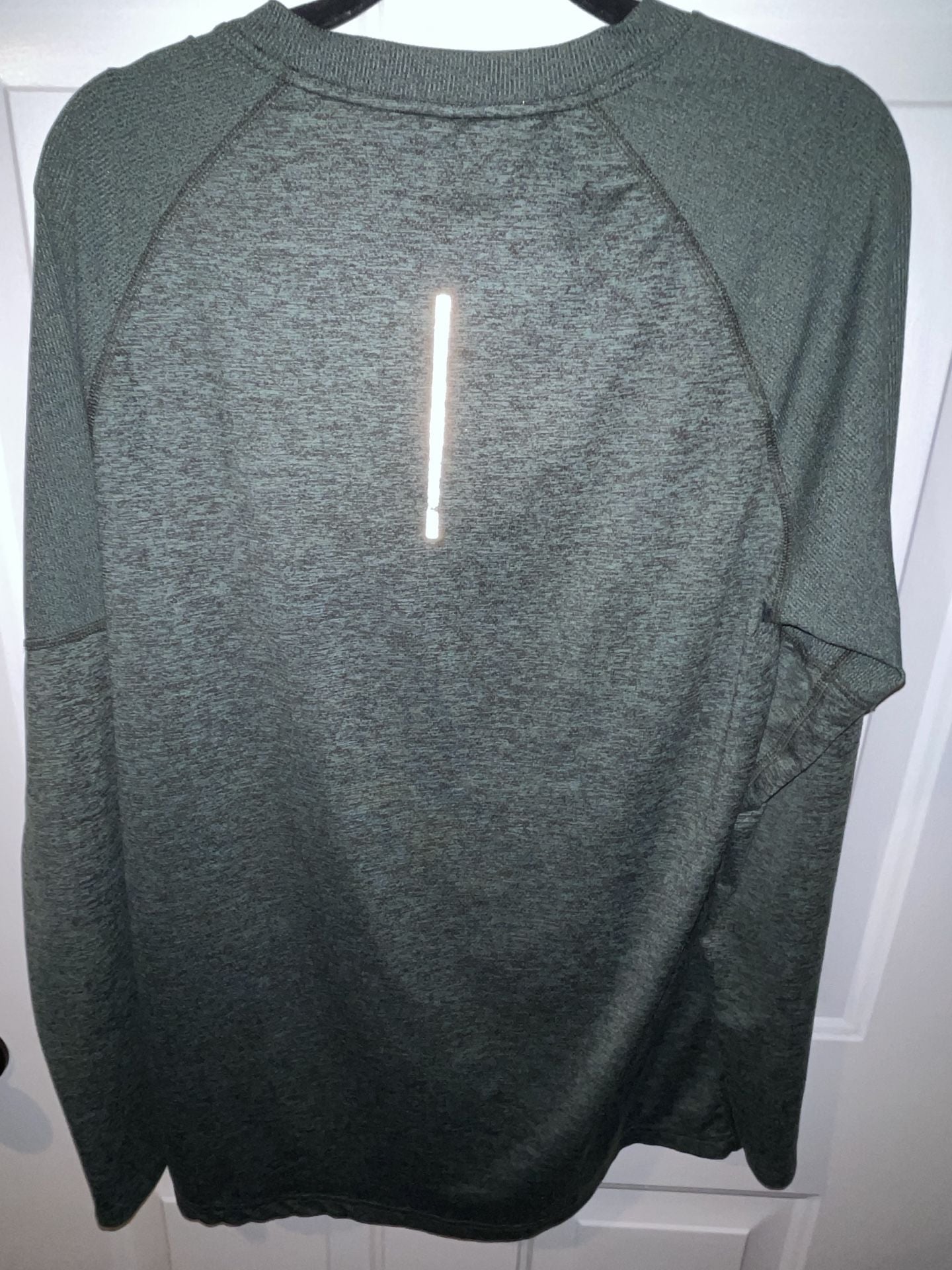 Nike Running Long Sleeve Shirt Green Heather Dri-FIT Reflective 7