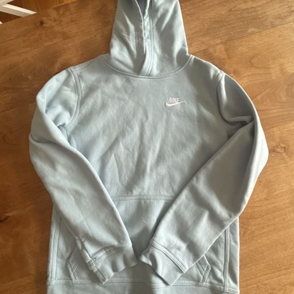Nike Kids' Club Fleece Hoodie In Armory Blue/white