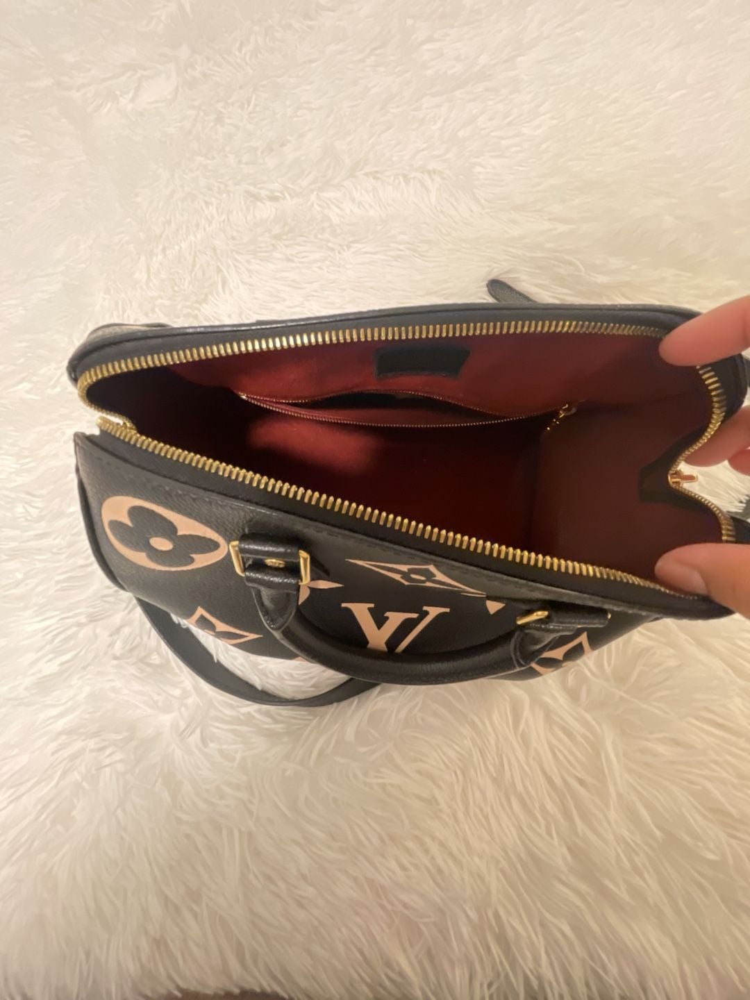 Louis Vuitton Speedy Bandouliere 25 Bicolor Monogram Empreinte Black 2